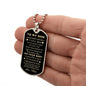 To My Son | Love Mom | Dog Tag Necklace