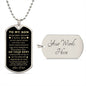 To My Son | Love Dad | Dog Tag Necklace