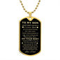 To My Son | Love Dad | Dog Tag Necklace