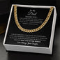 To My Dad | Thank You - Cuban Link Chain