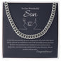 To Our Wonderful Son | Congratulations | Cuban Link Chain