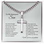 To My Awesome Son | With Mush Love and Gratitude | Personalized Steel Cross Necklace on Cuban Chain