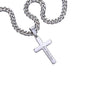 To My Awesome Dad | Personalized Steel Cross Necklace on Cuban Chain