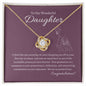 To Our Wonderful Daughter | Congratulations | Love Knot Necklace