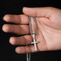 To My Incredible Bonus Son | With Heartfelt Appreciation | Artisan Cross Necklace on Cuban Chain