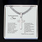To My Awesome Son | With Much Love & Gratitude | Artisan Cross Necklace on Cuban Chain