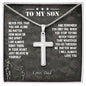 To My Son | I Will Always Love You | Stainless Steel Cross Necklace