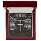 To My Son | I Will Always Love You | Stainless Steel Cross Necklace