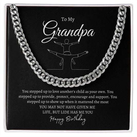 To My Grandpa | Happy Birthday | Cuban Link Chain