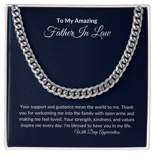 To My Amazing Father In Law | With Deep Appreciation | Cuban Link Chain