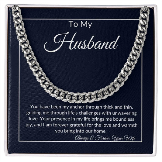 To My Husband | Always & Forever | Cuban Link Chain