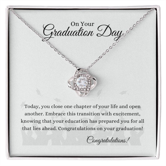 On You Graduation Day | Congratulations |  Love Knot Necklace