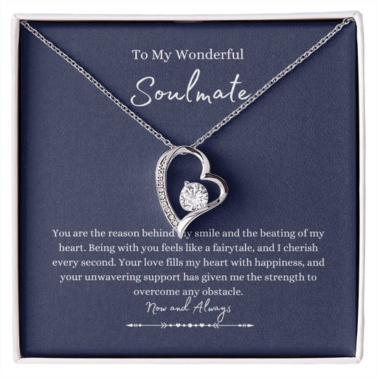 To My Wonderful Soulmate | Now & Always | Forever Love Necklace