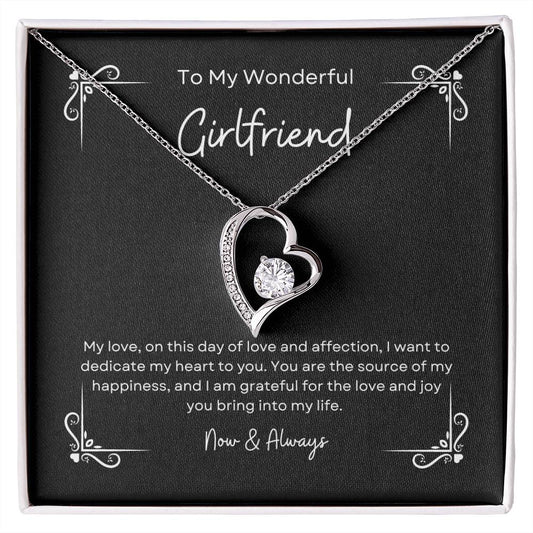 To My Wonderful Girlfriend | Now & Always | Forever Love Necklace