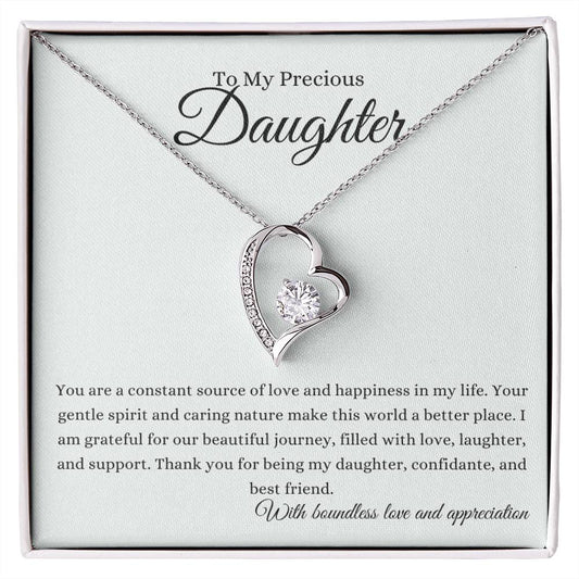 To My Precious Daughter | With Boundless Love & Appreciation | Forever Love Necklace