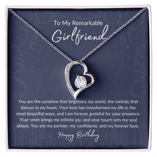 To My Remarkable Girlfriend | Happy Birthday | Forever Love Necklace