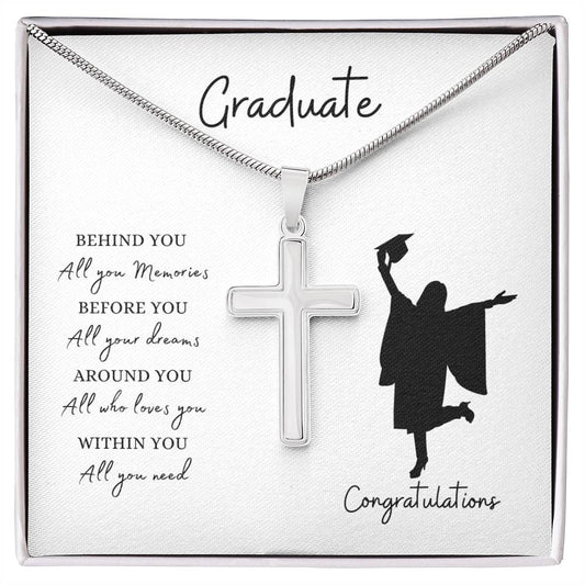 Graduate | Congratulations | Stainless Cross Necklace